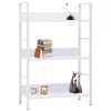 3-Layer Book Shelf White 23.6"x10.9"x35.6" Engineered Wood