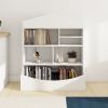 Children's Multi-Functional 7 Shelf Bookcase, Storage Display, Rack, Organizer, White,14.37" D x 31.50" W x39.37" H