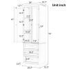 Tall Storage Cabinet with Three Drawers for Bathroom/Office, Grey
