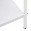 3-Layer Book Shelf White 23.6"x10.9"x35.6" Engineered Wood