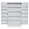 103.5*60*30cm Simple Triamine Adjustable Shelves Sideboard With Door Cabinet White