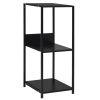 Small Straight Book Shelf Black 13.2"x15.6"x31.4" Engineered Wood