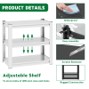 40-50 Gallon Fish Tank Stand - Metal Aquarium Stand, 31.5 "L x 18 "W x 34"H Adjustable Heavy Duty Reptile Tank Stand, Adjustable 3-Tier Fish Tank Rack