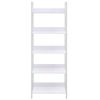 5-Layer Book Shelf White 23.6"x10.9"x62.4" Engineered Wood