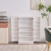103.5*60*30cm Simple Triamine Adjustable Shelves Sideboard With Door Cabinet White