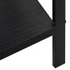 4-Layer Book Shelf Black 23.6"x10.9"x49" Engineered Wood