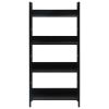 4-Layer Book Shelf Black 23.6"x10.9"x49" Engineered Wood
