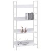 4-Layer Book Shelf White 23.6"x10.9"x49" Engineered Wood