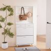Entryway Bedroom Armoire,Shoe Cabinet,Wardrobe Armoire Closet, Drawers and Shelves, Handles, Hanging Rod, white