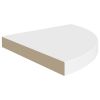 Floating Corner Shelves 2 pcs White 13.8"x13.8"x1.5" MDF