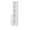 66.92" Tall Bathroom Storage Cabinet with Adjustable Shelves,1 Doors Freestanding Cabinet with Anti-Tip, Open compartments, for Home, Small Spaces, Ba