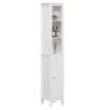 66.92" Tall Bathroom Storage Cabinet with Adjustable Shelves,1 Doors Freestanding Cabinet with Anti-Tip, Open compartments, for Home, Small Spaces, Ba