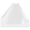 Wall Shelves 2 pcs High Gloss White 45.3"x3.5"x1.2"