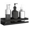 Shower Shelf Matt Black 11.8"x3.9"x2.4" Brushed 304 Stainless Steel