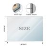 40x30inch Silver Rectangular Wall-mounted Beveled Bathroom Mirror,Square Angle Metal Frame Wall Mounted Bathroom Mirrors For Wall(Horizontal & Vertica