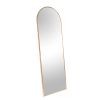 Gold 65x22 inch metal arch stand full length mirror