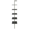 5-Tier Leaning Shelf Black 25.2"x13.8"x72.8"