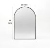 Black 20x30 INCH Metal Arch Barhroom mirror
