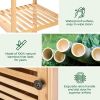 100% Bamboo Bathroom Rack 5-Layer Multifunctional Adjustable Shelf Natural