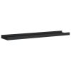 Picture Frame Ledge Shelves 2 pcs Black 23.6"x3.5"x1.2" MDF