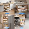 2 Pack Pull Out Cabinet Organizer, Slide Out Cabinet Drawers Peel and Stick Pull Out Drawers Heavy Duty Pull Out Shelf for Kitchen, Cupboard, Pantry,