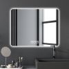 Bathroom Mirror with Led Lights Front and Backlit, Anti-Fog Lighted Vanity Mirrors for Wall Mounted, 3 Colors and 5 level Dimmable, Horizontal/Vertica
