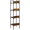 Bookshelf 4-Tier Smoked Oak 13.8"x11.8"x54.5" Engineered Wood