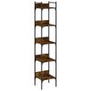 Bookshelf 5-Tier Smoked Oak 13.8"x11.8"x68.5" Engineered Wood