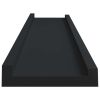 Picture Frame Ledge Shelves 2 pcs Black 15.7"x3.5"x1.2" MDF