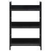 3-Layer Book Shelf Black 23.6"x10.9"x35.6" Engineered Wood