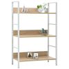 3-Layer Book Shelf Oak 23.6"x10.9"x35.6" Engineered Wood