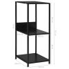 Small Straight Book Shelf Black 13.2"x15.6"x31.4" Engineered Wood