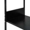 Small Straight Book Shelf Black 13.2"x15.6"x31.4" Engineered Wood
