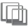 Wall Cube Shelves 3 pcs Gray MDF