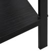 3-Layer Book Shelf Black 23.6"x10.9"x35.6" Engineered Wood