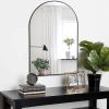 Black 20x30 INCH Metal Arch Barhroom mirror