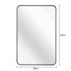 Black 24x32 INCH Metal Rectangle Barhroom mirror