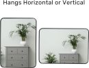 Black 22x30 INCH Metal Rectangle Barhroom mirror
