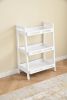 Three-tier Solid Wood Shelving Unit