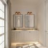 Black 22x30 INCH Metal Rectangle Barhroom mirror