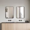 Black 24x32 INCH Metal Rectangle Barhroom mirror