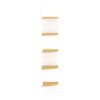 Wall Corner Shelf White and Sonoma Oak 7.5"x7.5"x48.4" Engineered Wood