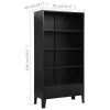 Bookshelf Industrial Black 35.4"x15.7"x70.9" Steel