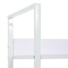 4-Layer Book Shelf White 23.6"x10.9"x49" Engineered Wood