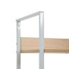 3-Layer Book Shelf Oak 23.6"x10.9"x35.6" Engineered Wood