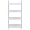 4-Layer Book Shelf White 23.6"x10.9"x49" Engineered Wood