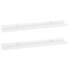 Wall Shelves 2 pcs High Gloss White 23.6"x3.5"x1.2"