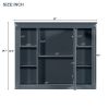 35'' x 28'' Wall Mounted Bathroom Storage Cabinet, Medicine Cabinet, Modern Bathroom Wall Cabinet with Mirror, Mirror Cabinet with 6 Open Shelves (Not