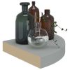 Floating Corner Shelves 4 pcs Gray 9.8"x9.8"x1.5" MDF