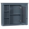 35'' x 28'' Wall Mounted Bathroom Storage Cabinet, Medicine Cabinet, Modern Bathroom Wall Cabinet with Mirror, Mirror Cabinet with 6 Open Shelves (Not